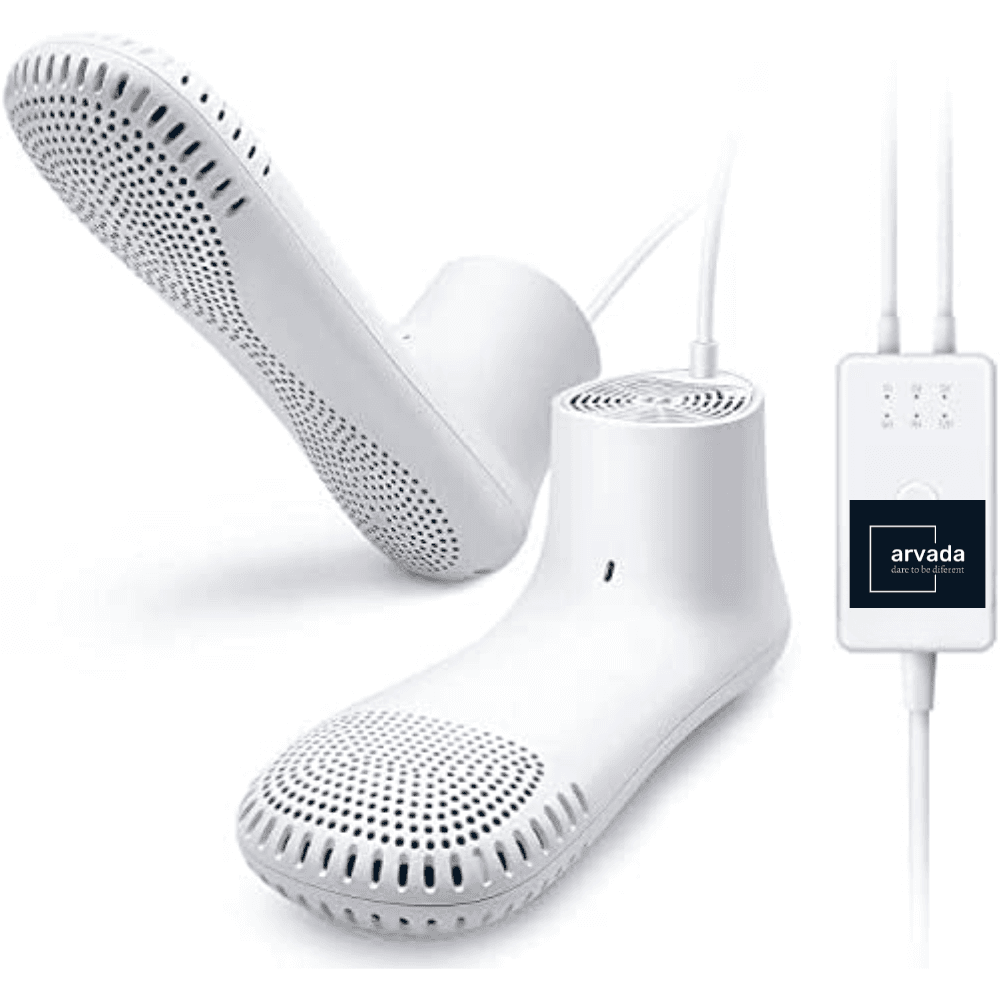Uscator pentru Incaltaminte, Arvada® Dr Dry Pm10 Uscare Constanta Design Compact 360° Incalzire Uniforma Pentru Uscare Rapida Pentru Pantofi Bocanci Ghete Adidasi Cizme Papuci, Alb