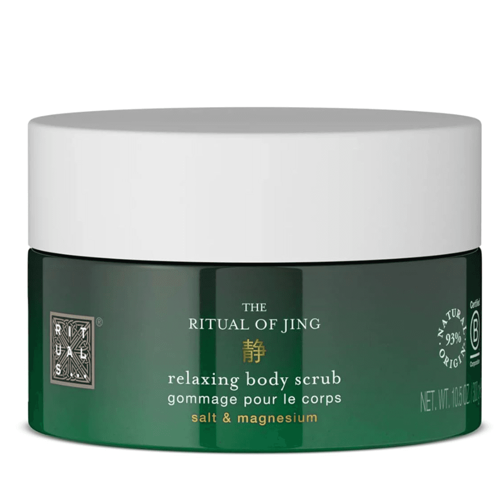 RITUALS Exfoliant corporal Ritualul lui Jing – Exfoliant corporal cu sare, magneziu si floare de lotus cu parfum de jujube – Fabricat cu 92% ingrediente de origine naturala – 250 g