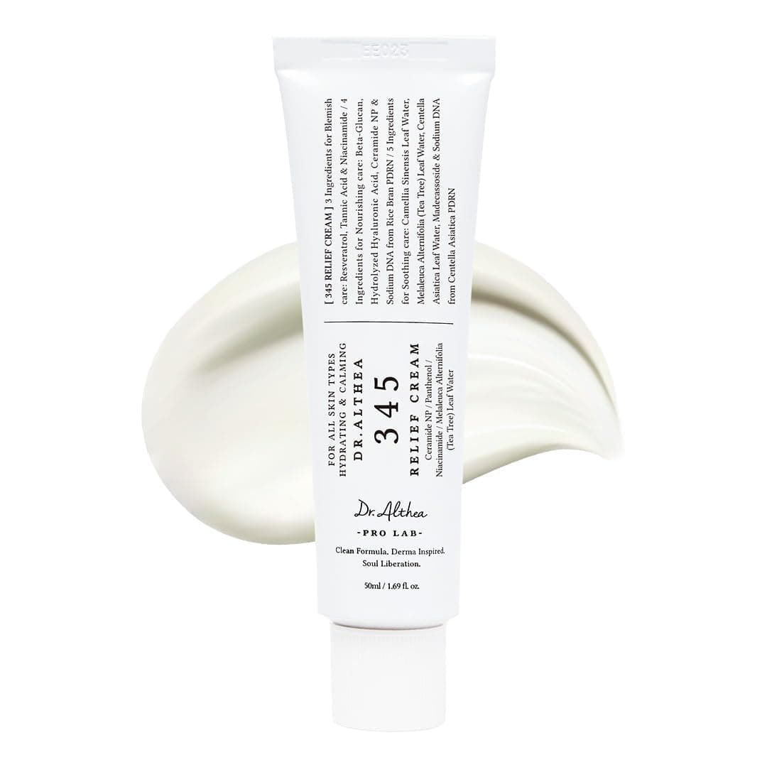 Dr.Althea 345 Relief Creme, Crema hidratanta pentru recuperare calmanta si ingrijire a imperfectiunilor cu PDRN & Niacinamida, Ingrijire coreeana vegana a pielii pentru toate tipurile de ten, 50ml