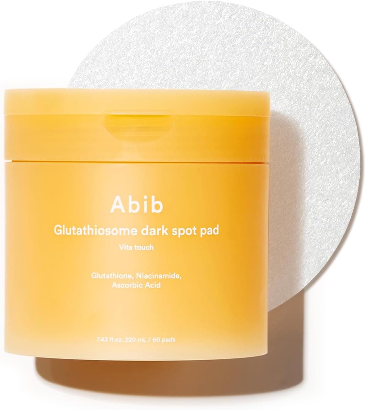 Discuri Tonice Iluminatoare Abib Glutathiosome Dark Spot Pad Vita Touch, anti-pete pigmentare, cu Niacinamida, Glutation si Exozomi, K-Beauty, 60 bucati