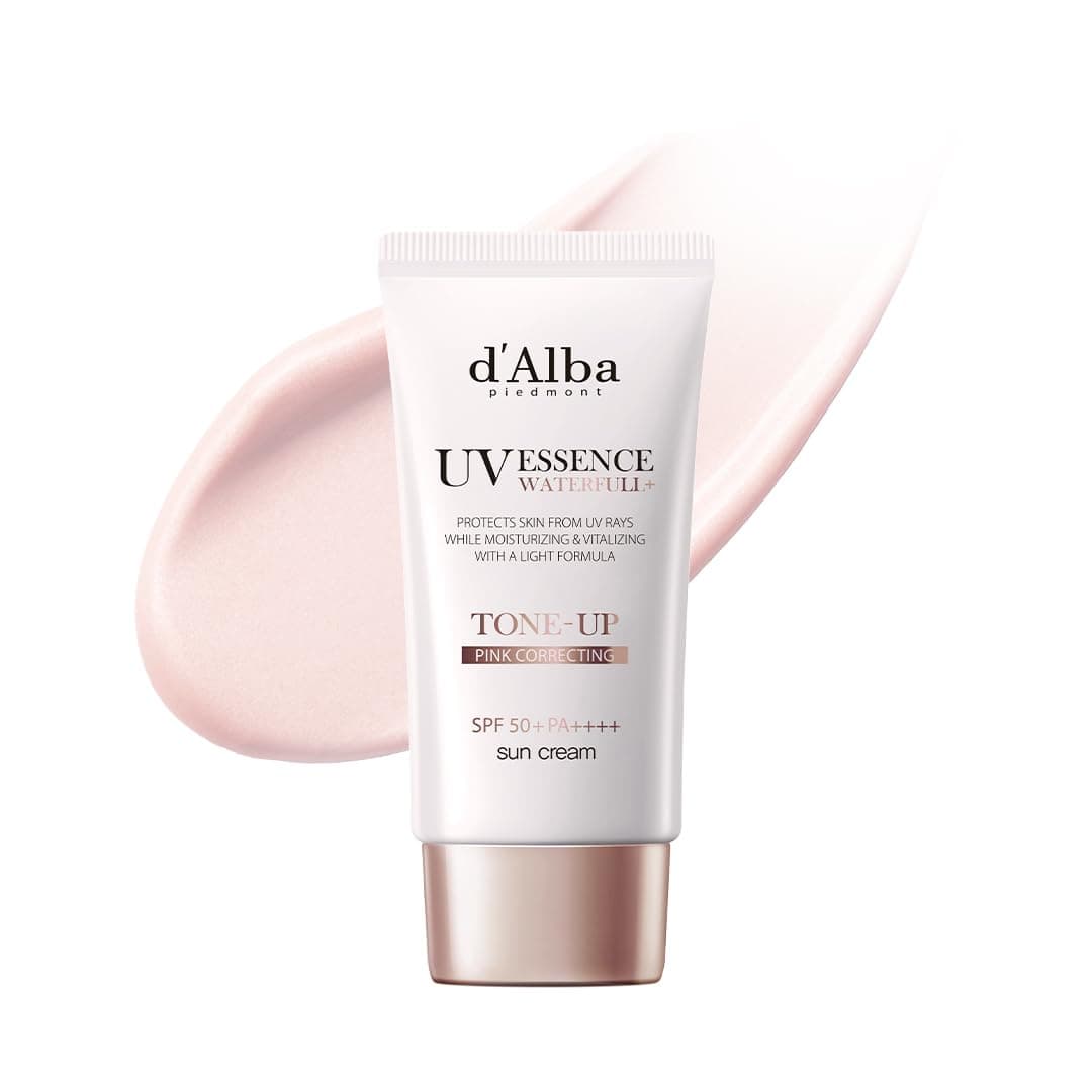 Crema de Fata Premium cu Protectie Solara d'Alba Italian White Truffle Waterfull Tone-Up Sunscreen, SPF 50+ PA++++, Efect de Luminozitate si Glow, Formula Vegana, 50 ml