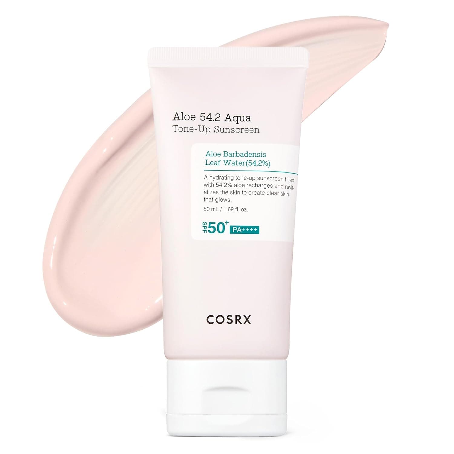 Crema de Fata cu Protectie Solara COSRX Aloe 54.2 Aqua Tone-Up Sunscreen, SPF 50+, Hidratare si Efect de Luminozitate, 50 ml