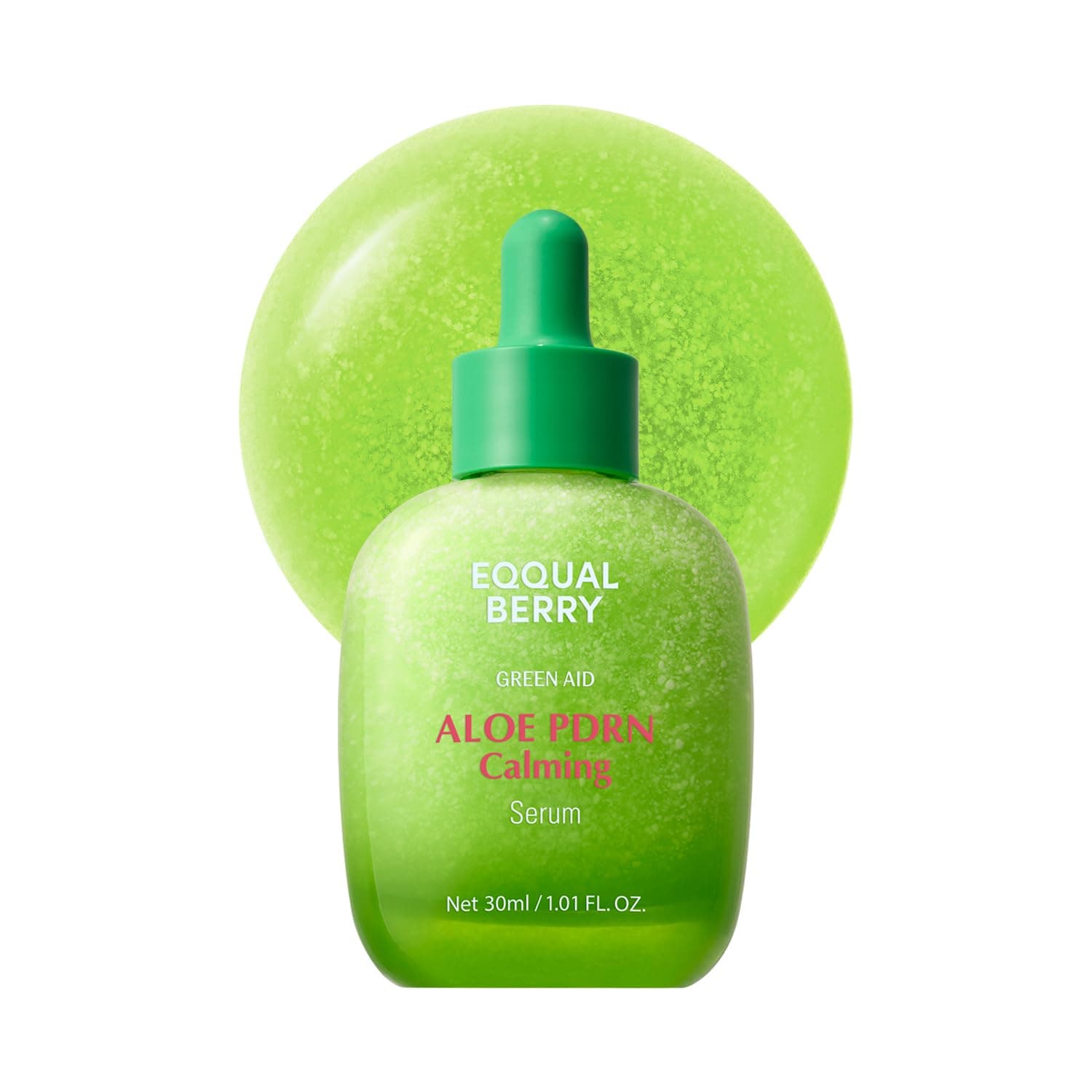 EQQUALBERRY Aloe PDRN Smoothie Serum, Ser facial calmant si hidratant cu Cica si Aloe Vera pentru ten sensibil, 30 ml