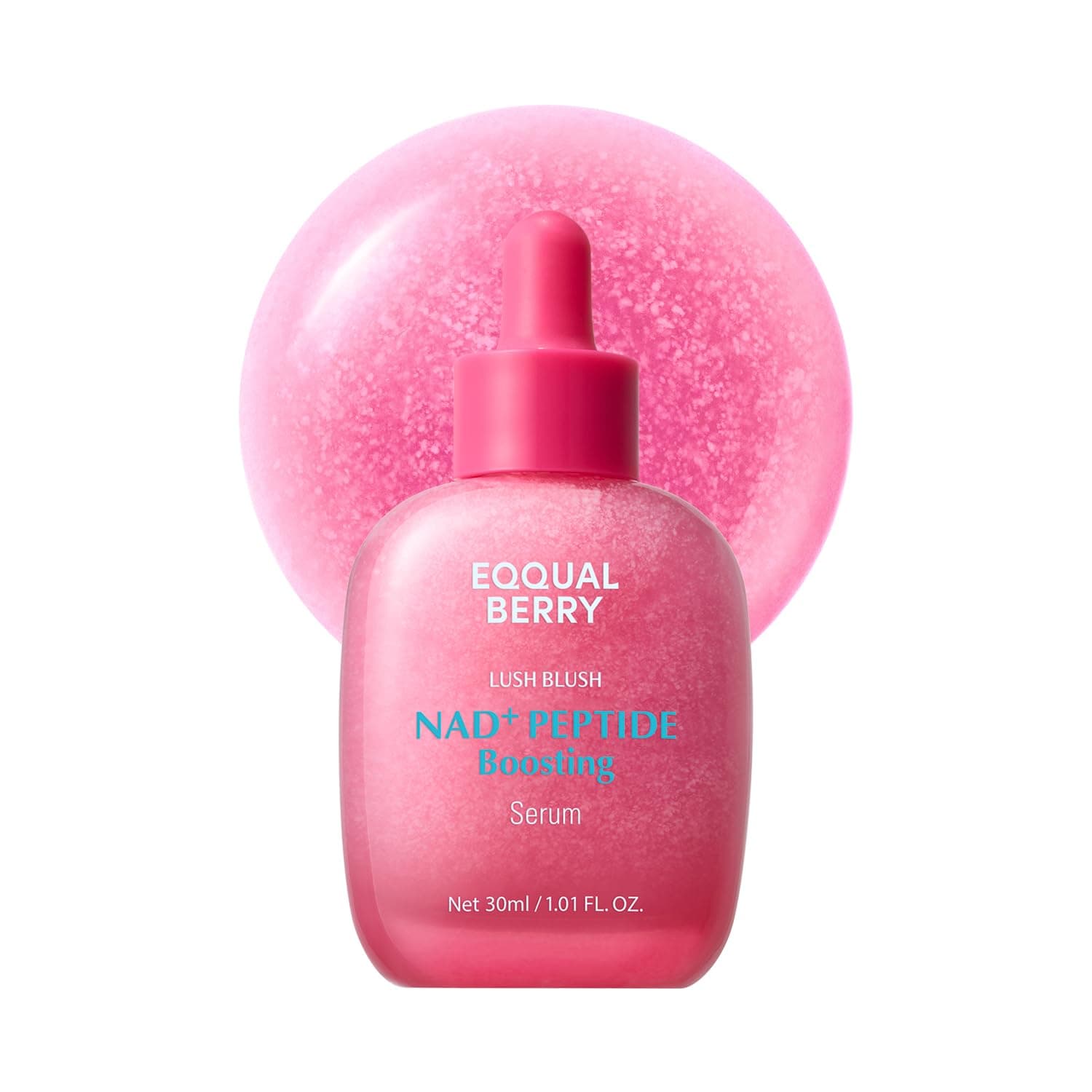 EQQUALBERRY NAD+ Peptide Boosting Smoothie Serum, Ser facial anti-aging si antirid cu NAD+, Peptide si Colagen Vegan pentru fermitate, 30 ml