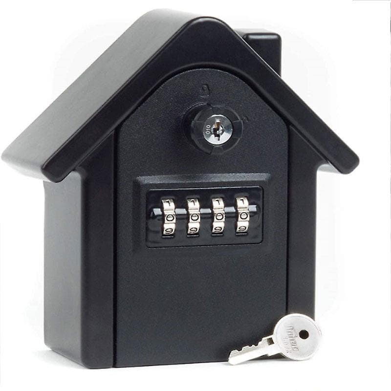 Cutie Securizata pentru Chei Arvada Homes, Caseta Exterior cu Cod Mecanic din 4 Cifre, Rezistenta la Intemperii si Waterproof, Material Aliaj de Zinc, Dimensiuni 15 x 13.5 x 5.5 cm, negru antracit