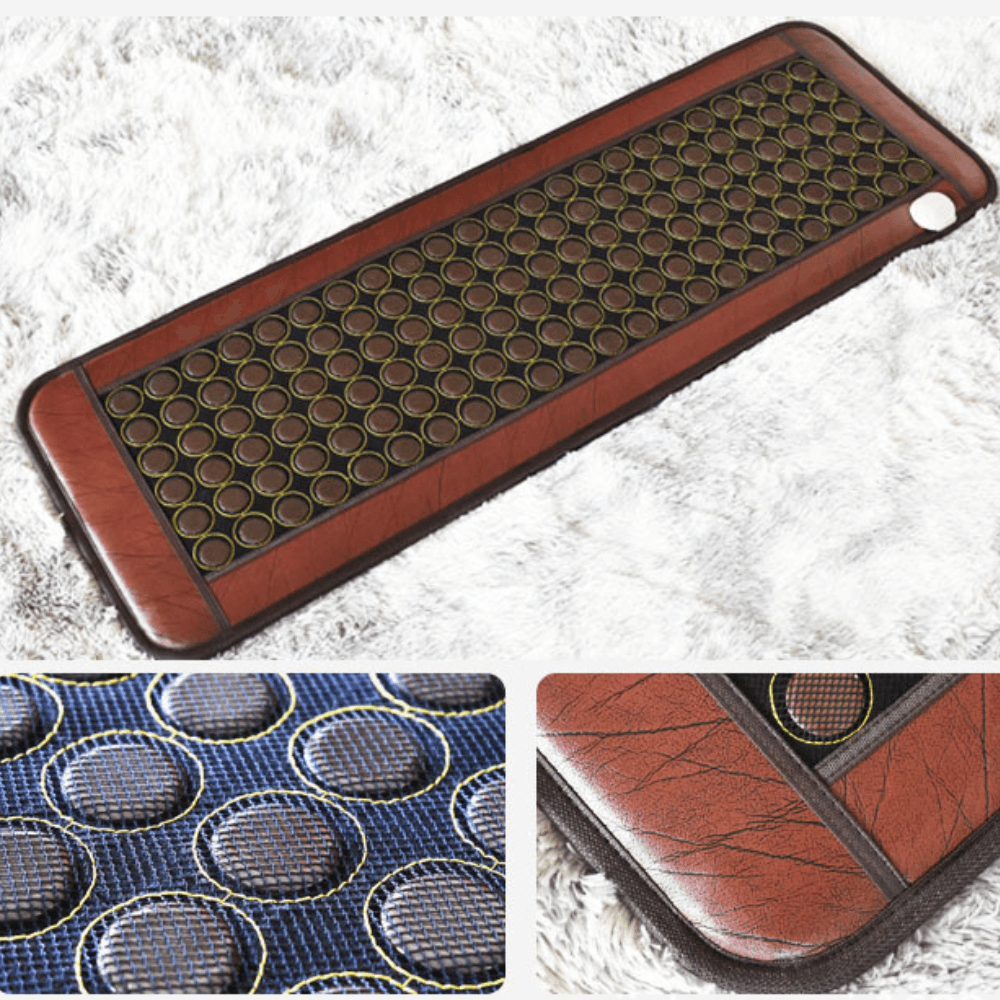 Saltea de jad cu pietre germanium cu incalzire turmalina Arvada® KingRelax, raze Infrarosii, temporizator caldura 50x150cm (stimulator personal cu caldura), 9.1 Germanium stone mesh