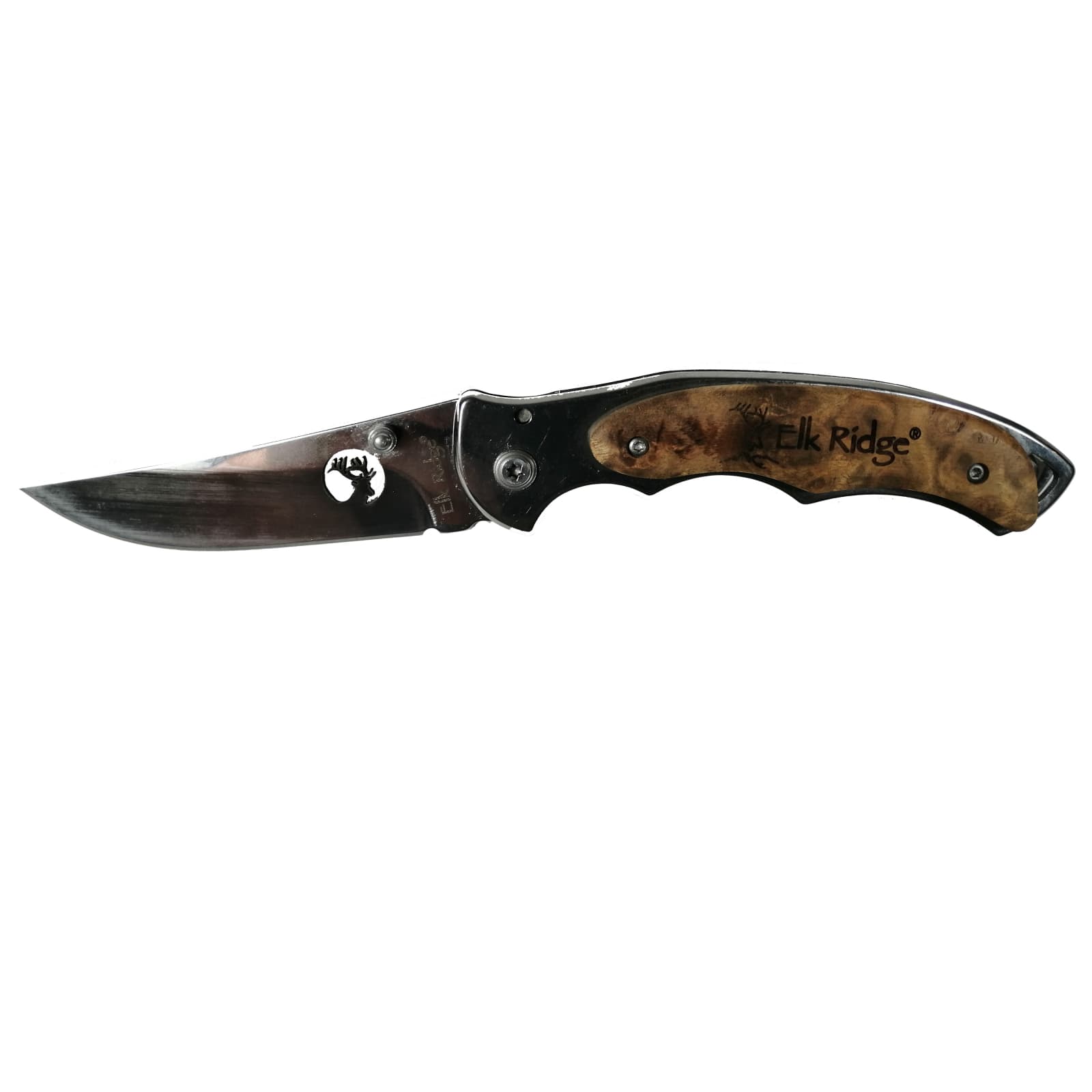 DEPOX Briceag de vanatoare DEPOX®, otel inoxidabil, natur, Elk Ridge, Stag Knife, 19.5 cm Maro
