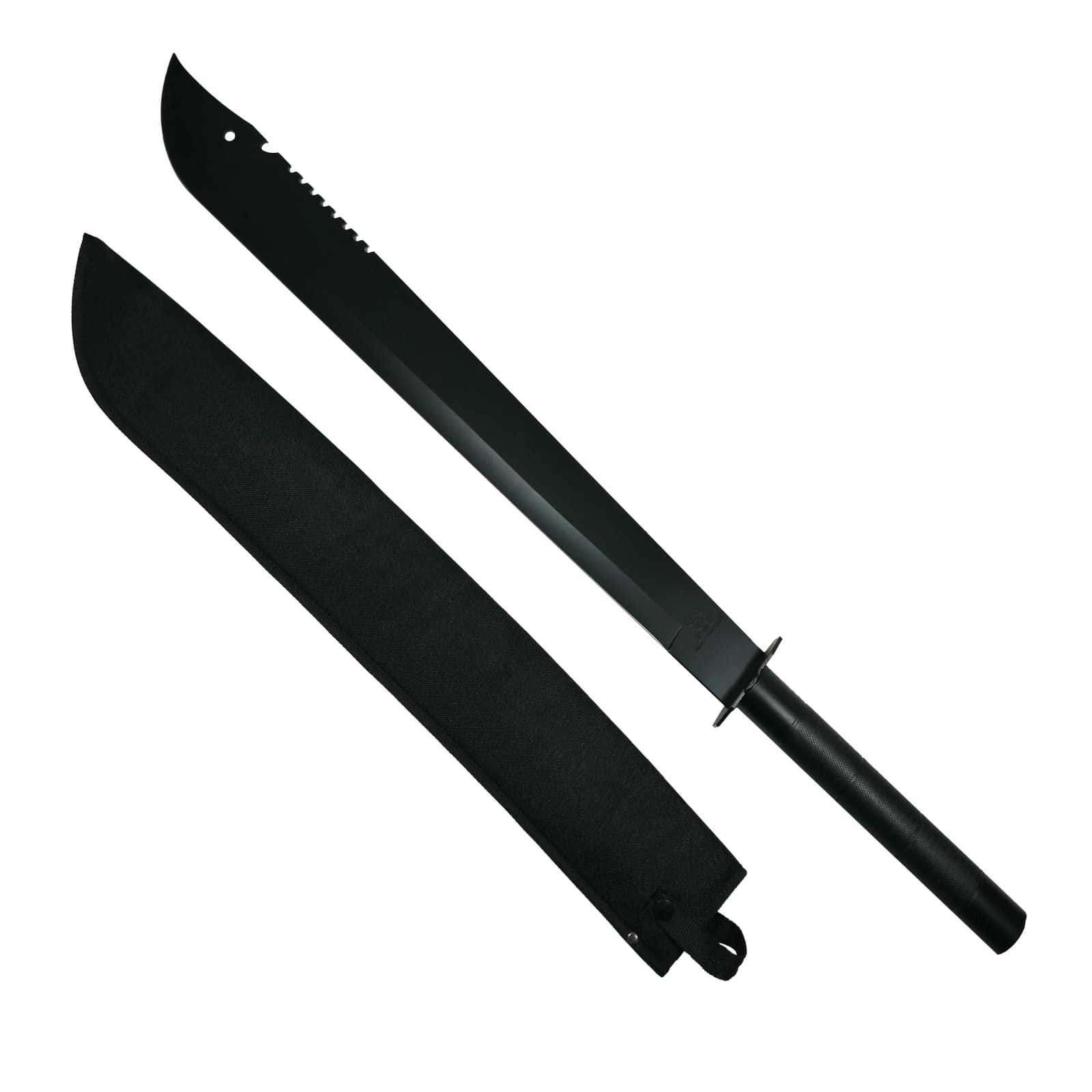 DEPOX Sabie de vanatoare DEPOX®, Ninja Blade, maner metal, 83 cm, negru, teaca inclusa
