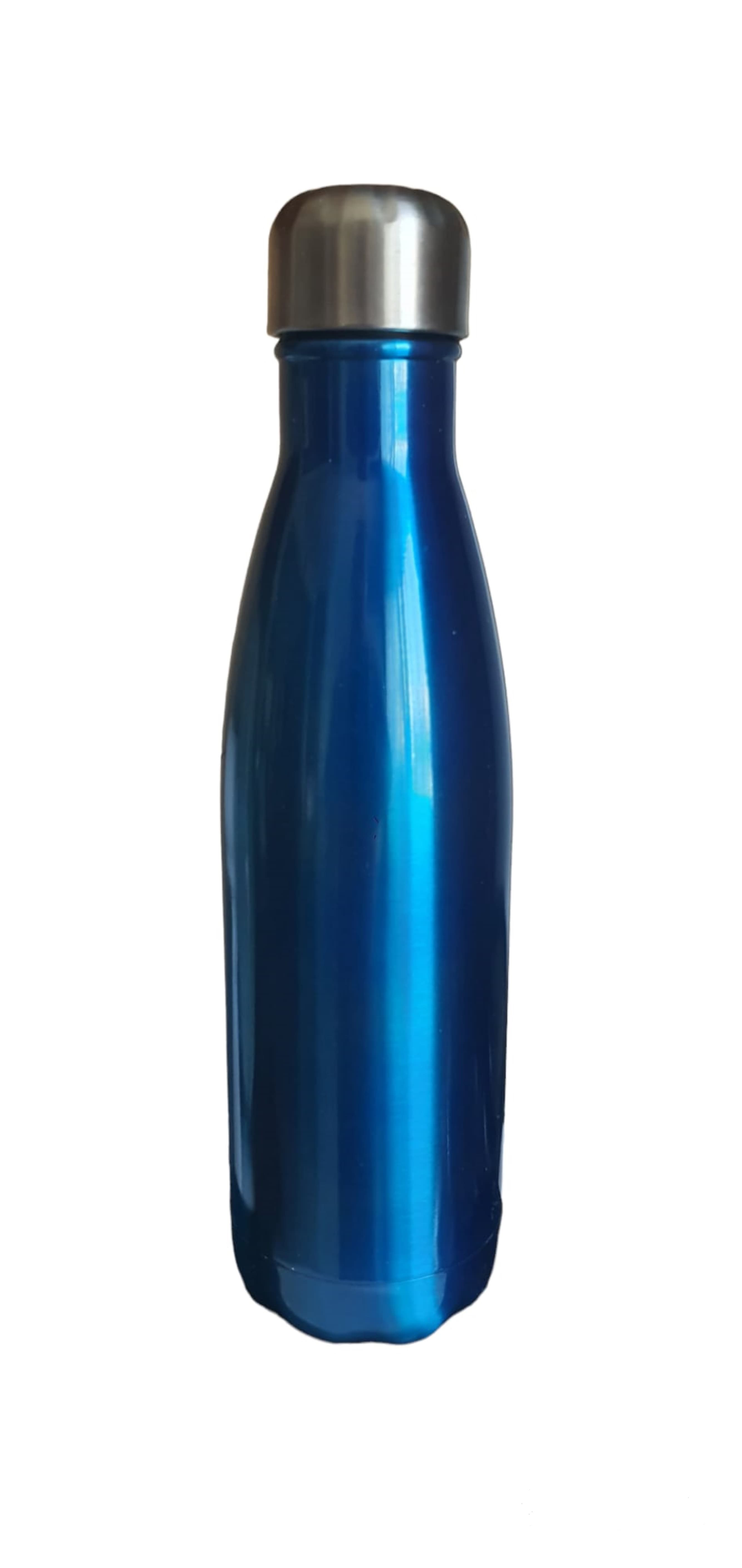 Sticla de apa izotermic din otel inoxidabil KARRY VESSEL, izolata in vid de 500 ml, albatru metalizat