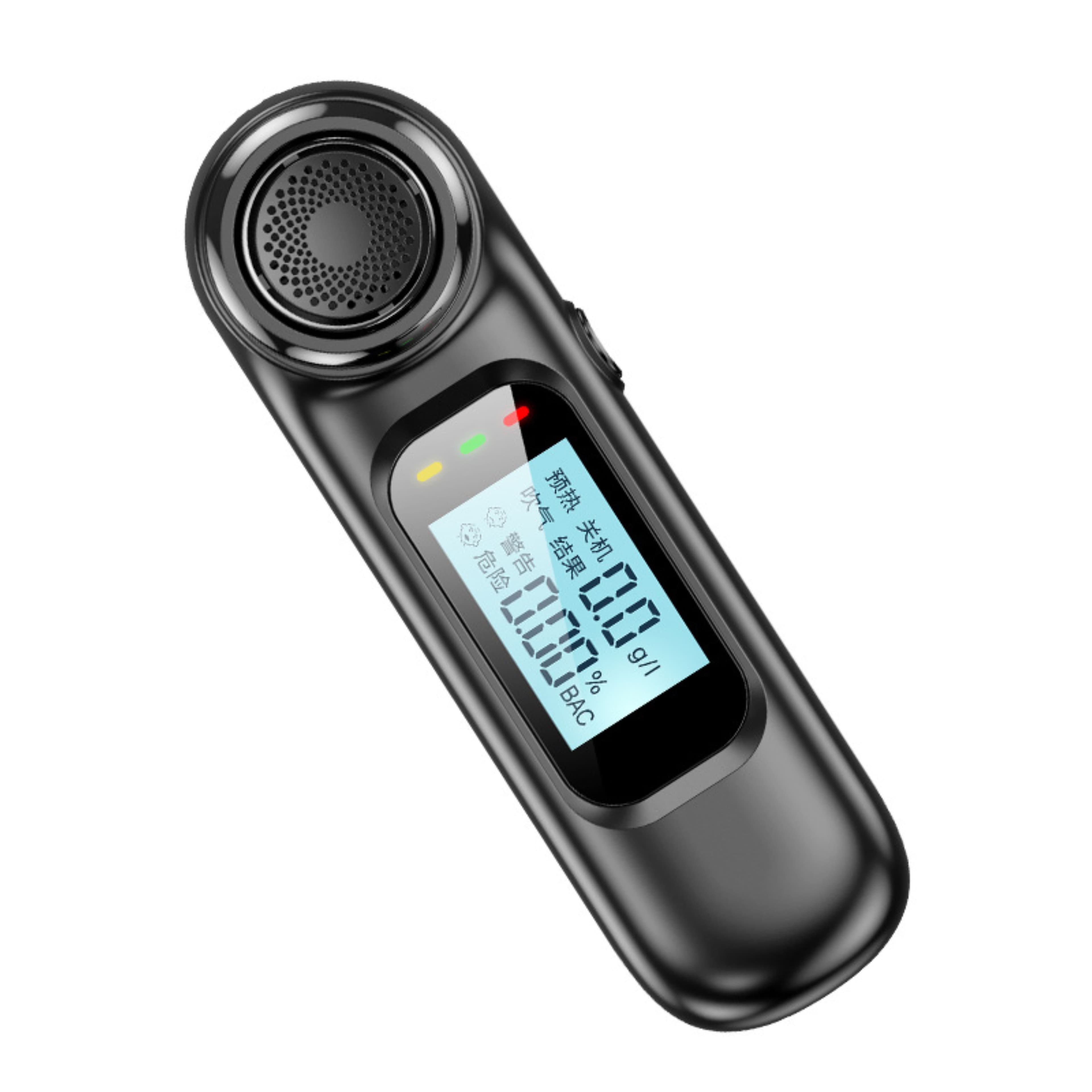 Etilotest AEC AM01  , fara contact, Nu necesita rezerve, Acuratete +/- 0.01% BAC, Display LCD color, Autonomie baterie 200 testari, Indicator risc, 8x2x1.5 cm, negru mat
