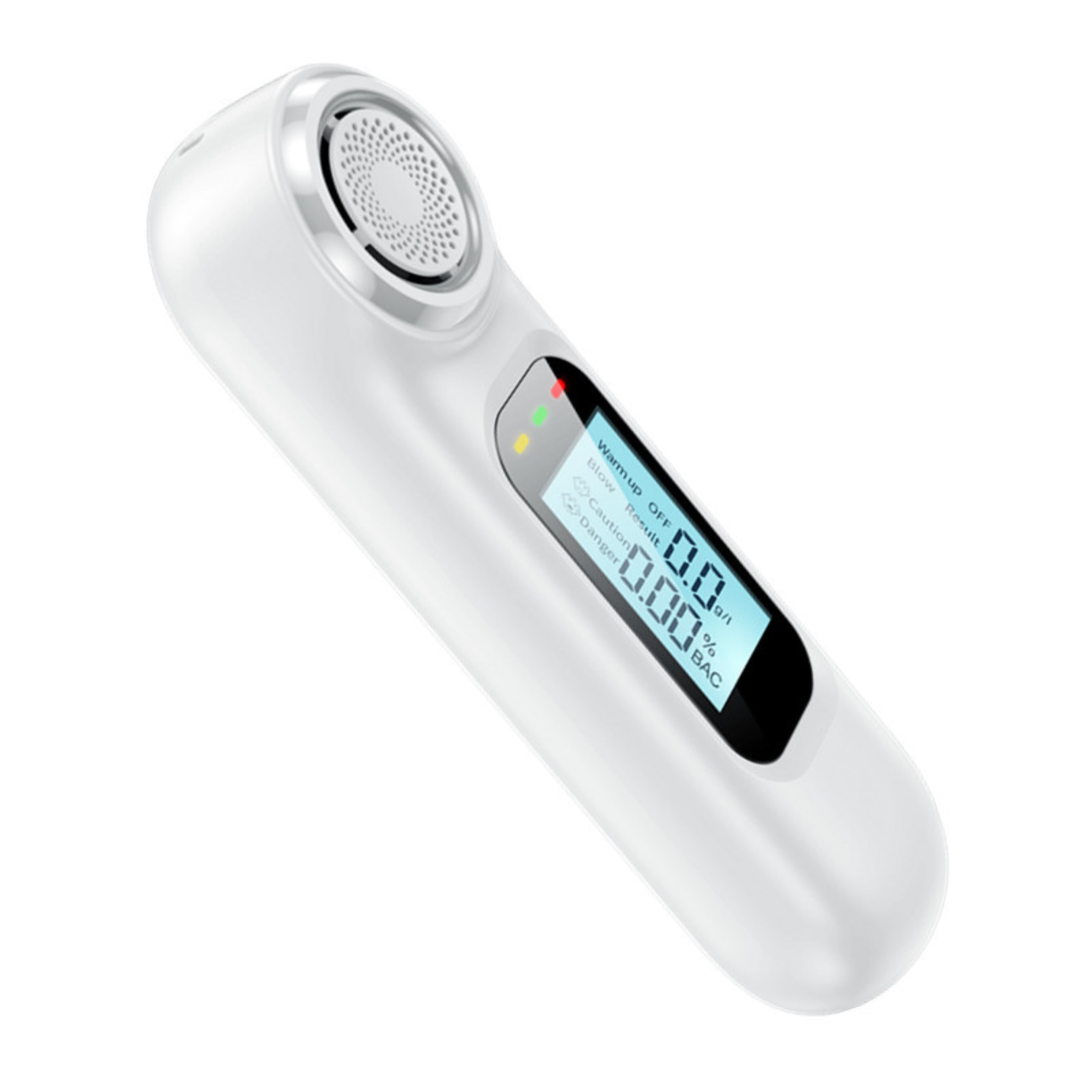 Etilotest AEC AM01  , fara contact, Nu necesita rezerve, Acuratete +/- 0.01% BAC, Display LCD color, Autonomie baterie 200 testari, Indicator risc, 8x2x1.5 cm, alb