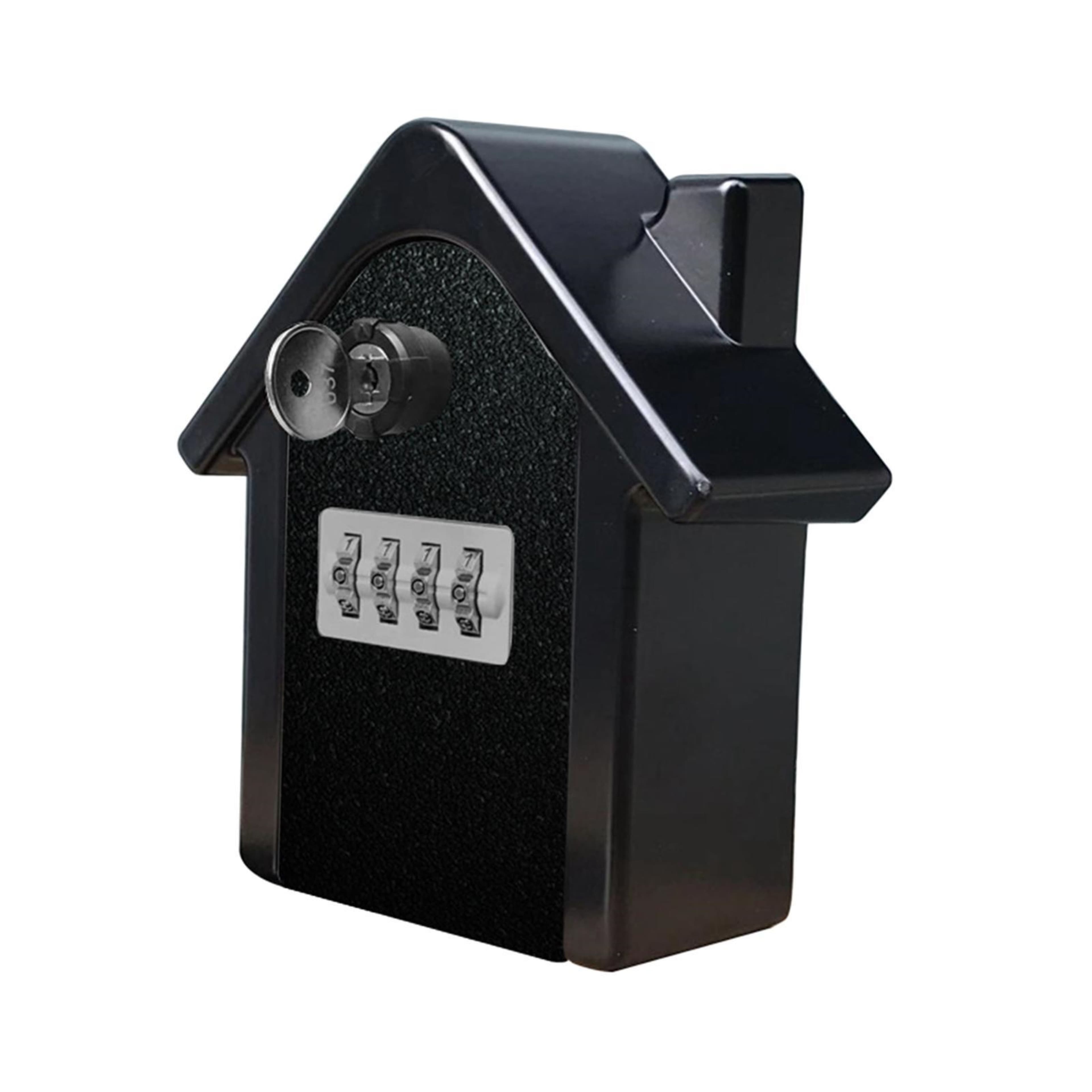 Cutie pentru chei waterproof Astro, caseta exterior cu cod mecanic din 4 cifre, material aliaj zinc, dimensiuni 15 cm x 13.5 cm x 5,5 cm,  negru antracit