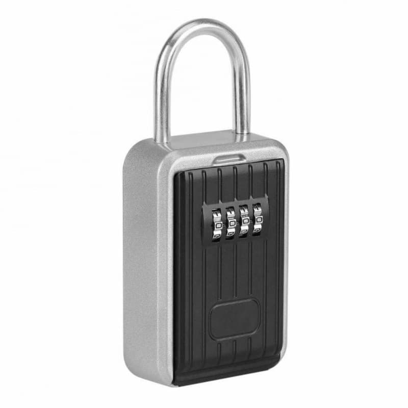 Cutie pentru chei waterproof Astro, caseta exterior cu cod mecanic din 4 cifre, material aliaj zinc, dimensiuni 12.5 cm x 5.5 cm x 4 cm, negru