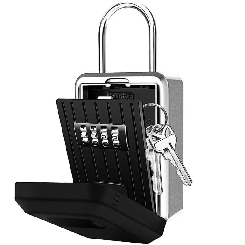 Cutie pentru chei waterproof Astro  BH005 cu protectie, caseta exterior cu cod mecanic din 4 cifre, material aliaj zinc, dimensiuni 12.5 cm x 5.5 cm x 4 cm, negru