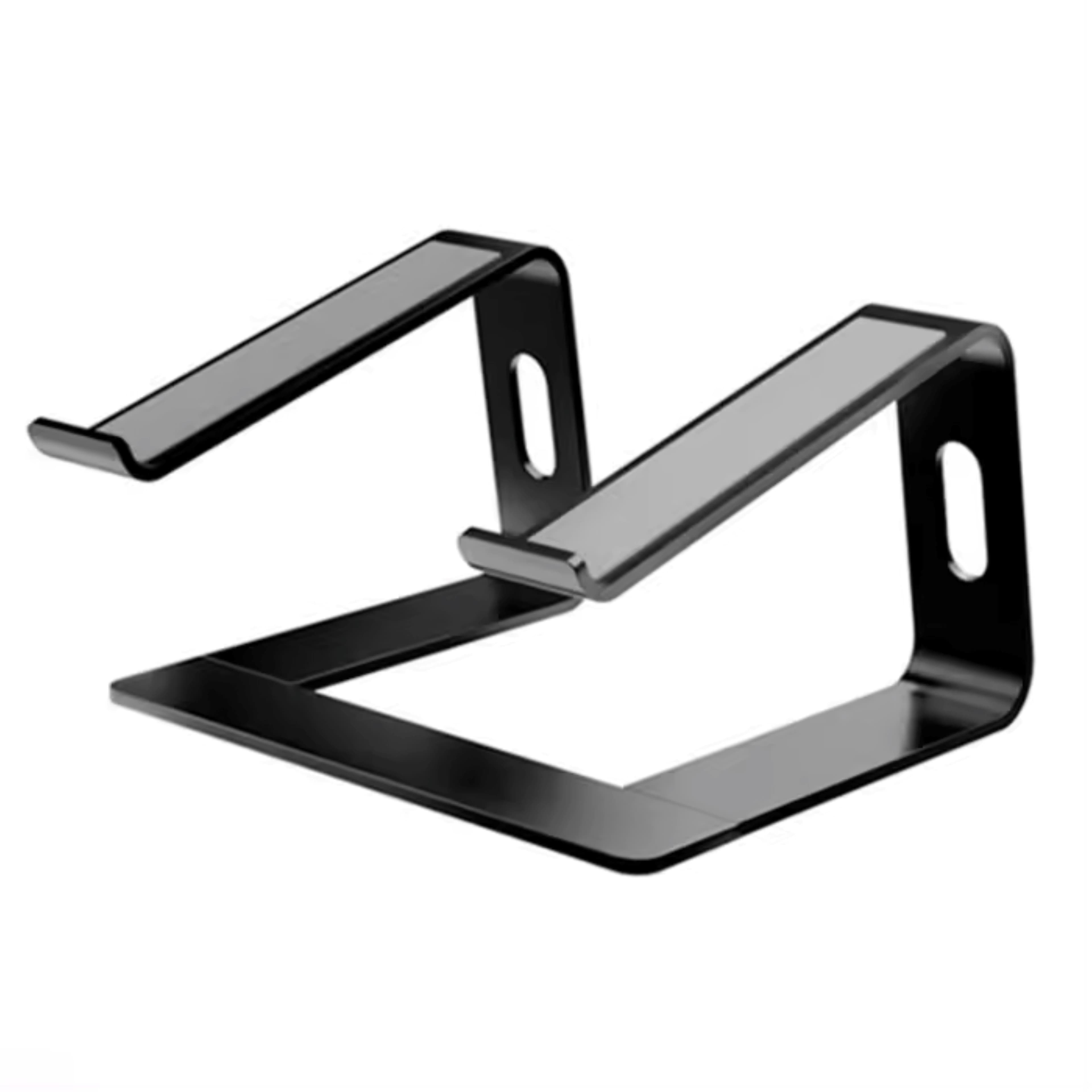 Stand laptop Smarto C8D, fabricat din aluminiu, portabil ergonomic, compatibil cu laptopuri de la 10 la 15.6 inch, dimensiuni 25*23*14 cm, negru