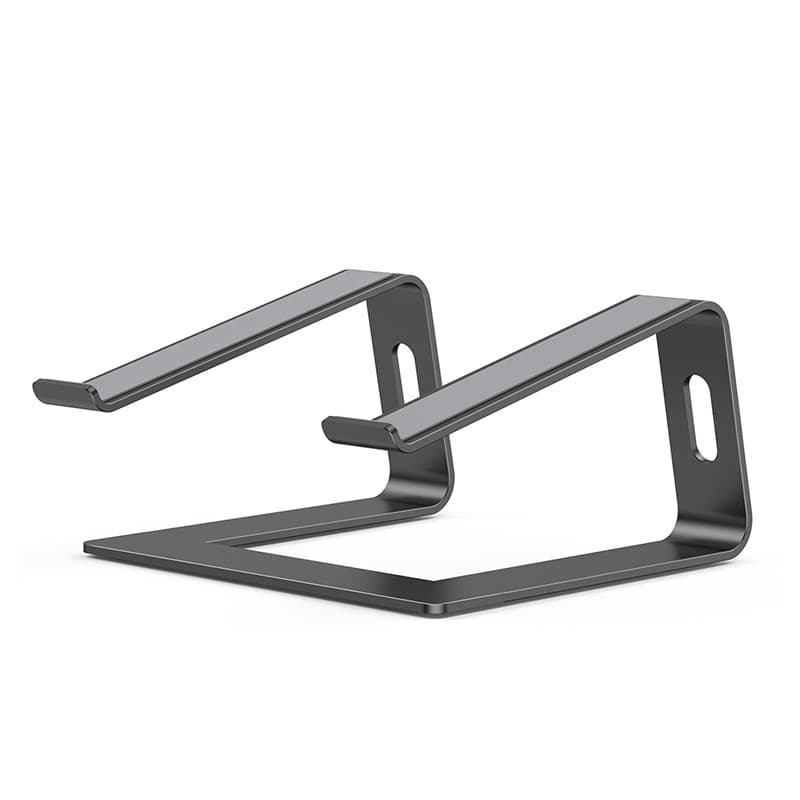 Stand laptop Smarto C8D, fabricat din aluminiu, portabil ergonomic, compatibil cu laptopuri de la 10 la 15.6 inch, dimensiuni 25*23*14 cm, gri