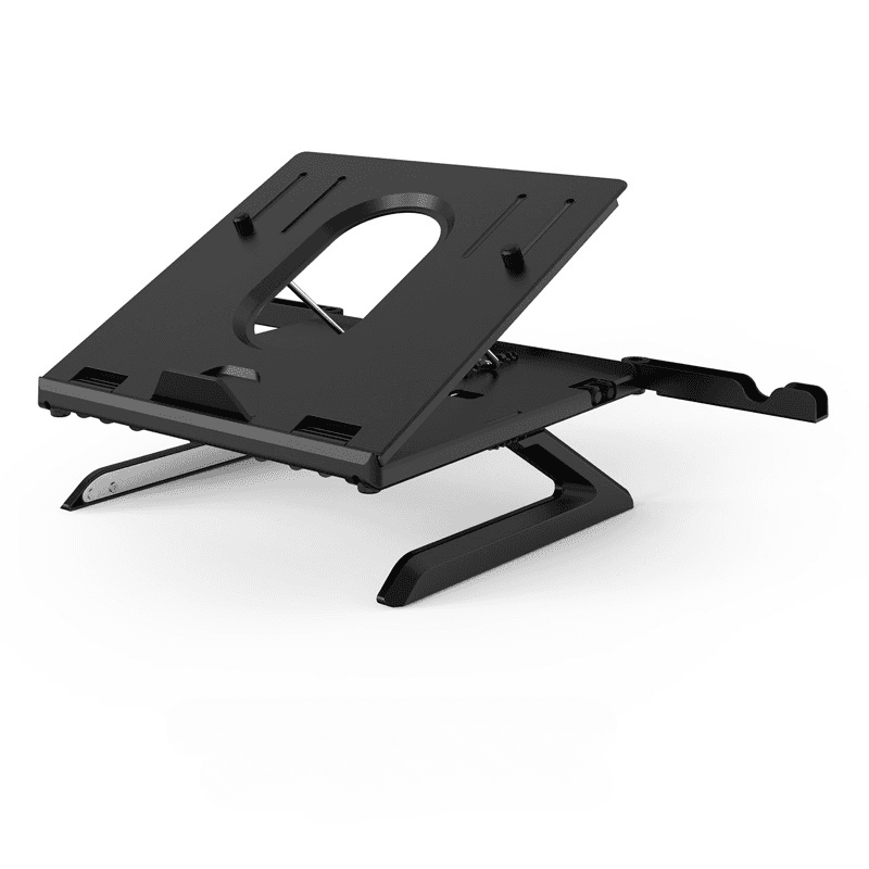 Stand pentru laptop Tronsmart  AP9001-B ergonomic si portabil care asigura o ventilare eficienta si un unghi de inclinare reglabil, compatibil cu MacBook Air, Pro sau Microsoft Surface cu dimensiuni pana in 15,6 inch, dimensiuni 28x28x22.5 cm,  negru