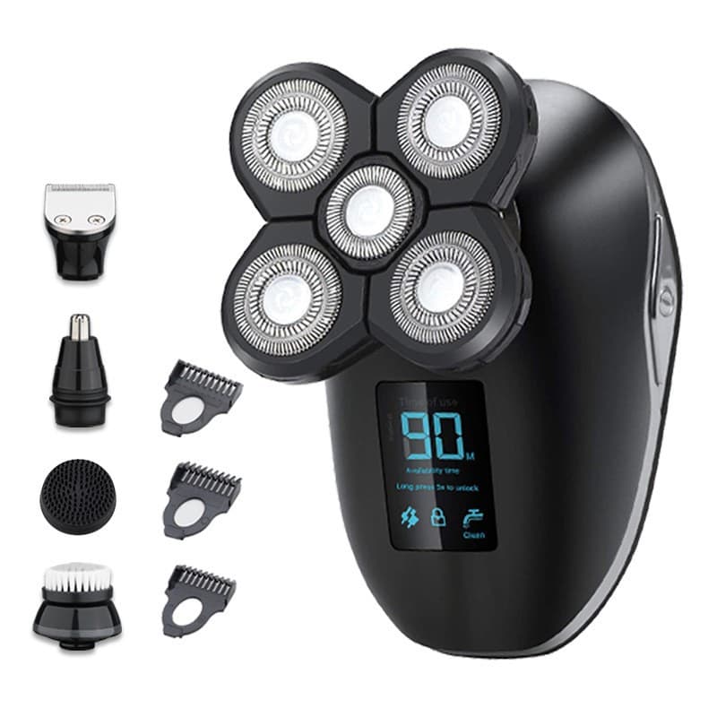 Marske Aparat Ras Multifunctional 5D Marske HM1688 , 5 in 1 pentru fata cap si corp, functie utilizare sub dus, display…