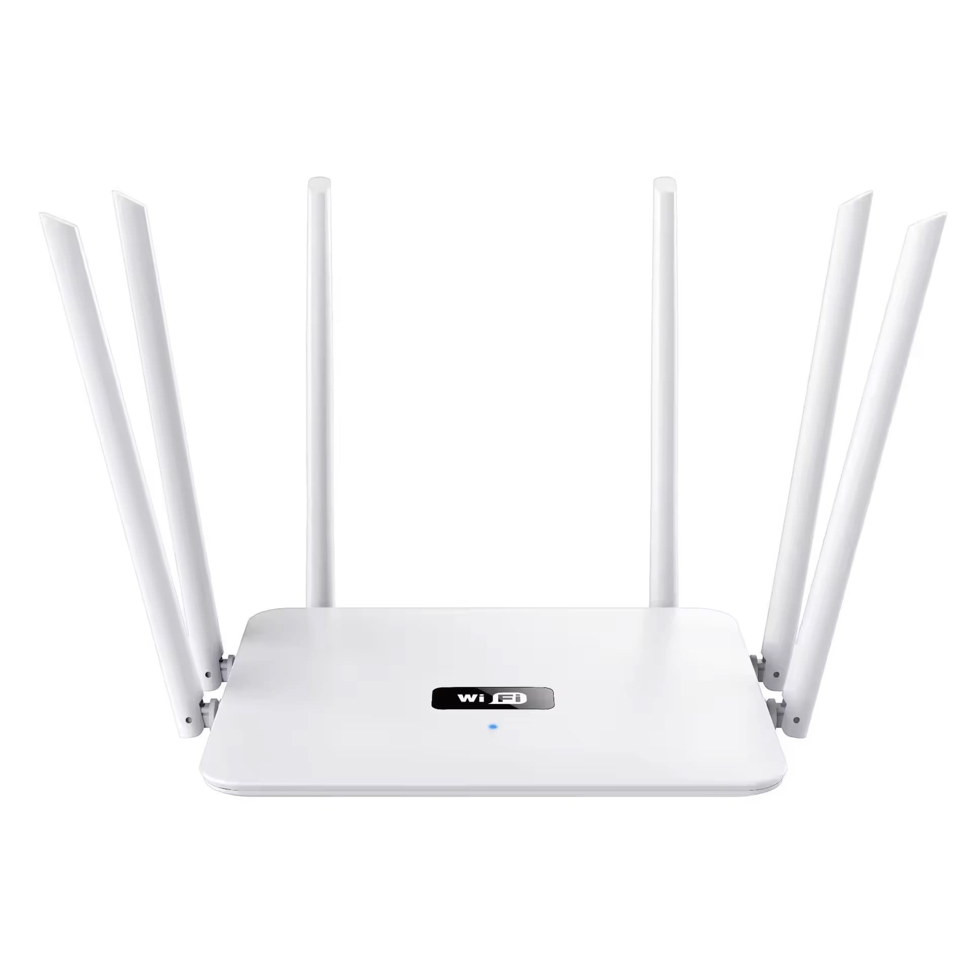 Router wireless NBKEY MK1200 , 6 antene, 1000Mbps Full Gigabit, Dual Band 2.4G&5G, protocol 802.11n MU-MIMO, Wi-Fi Wave2, alb